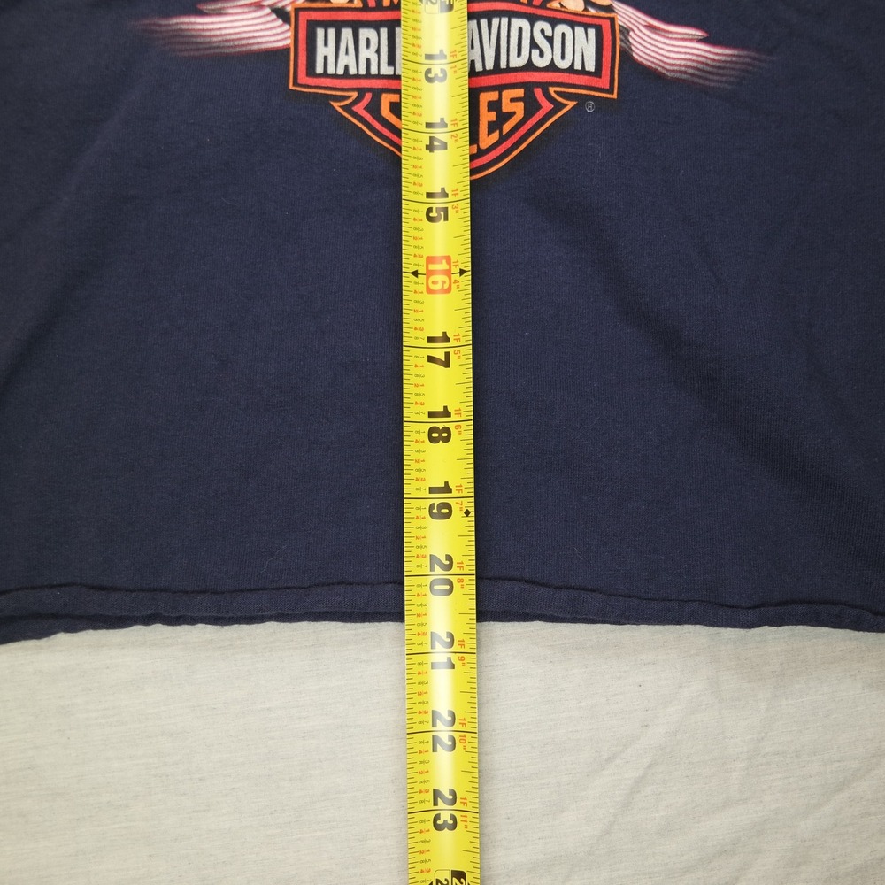Vintage Harley-Davidson Womens American Pride Eagle Graphic Tee Navy Blue Large - Picture 8 of 10